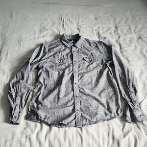 Medium buffalo chambray western with snaps